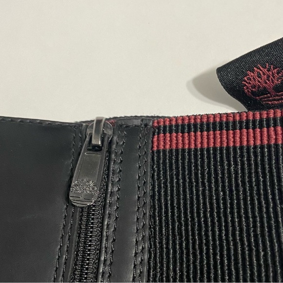 Timberland Tall Boot Waterproof Side Zip Malynn Black Red leather NEW womens 6 - Picture 5 of 10